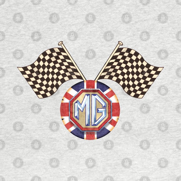 MG Checker Flag by Midcenturydave